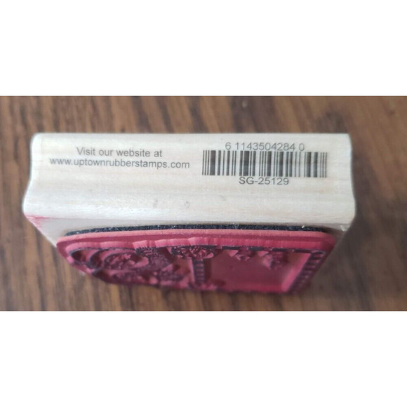 Uptown Rubber Stamps Sandi Gore Evans Snow Couple Wooden Rubber Stamp SG-25129 - Picture 5 of 7